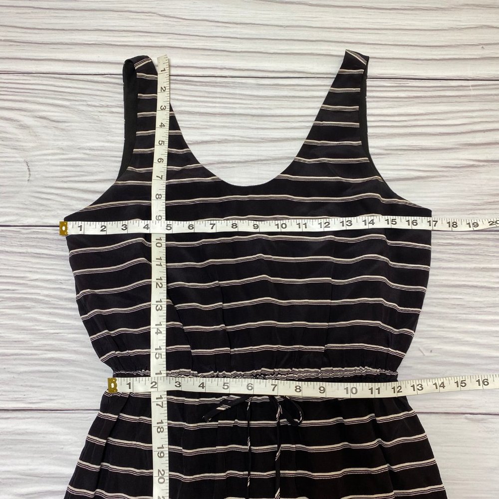 Joie Black White Striped Chariot Dress Silk - Picture 8 of 16